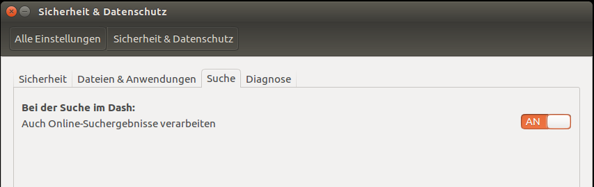 Online-Suche Ubuntu